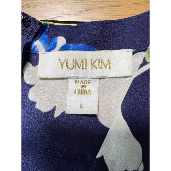 Yumi Kim Womens Liz Romper Blue Spring Bouquet Print Size L Cottage Fairy Boho - Picture 9 of 9